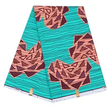 Голландский батик в африканском стиле из восковой ткани с треугольным рисунком, Pagnes настоящий батик в африканском стиле, гарантированный воск, печатная зеленая ткань