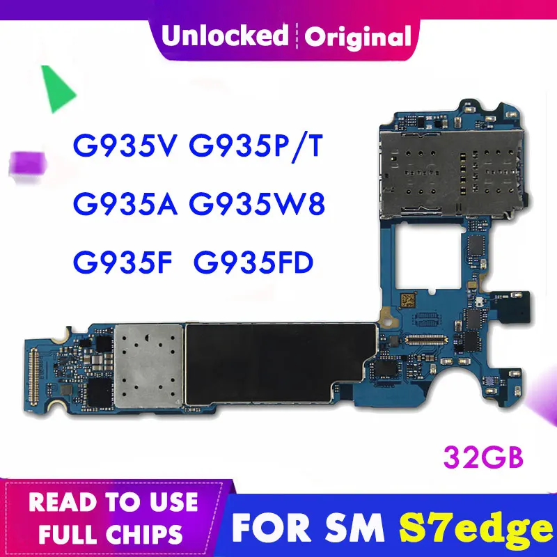 Оригинальная материнская плата для Samsung Galaxy S7 Edge G935F G935A G935V G935T G935P G935FD G935W8