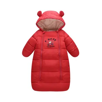 

Baby Warm Sleeping Bag Infant Hooded Romper Winter Wearable Blanket for Stroller 40JC