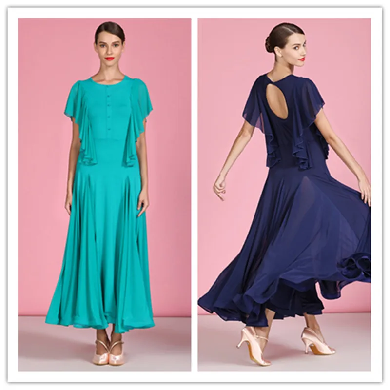 

dance dresses for ballroom dancing waltz dress flamenco lotus leaf long dress for dancing ballroom costume rumba dress