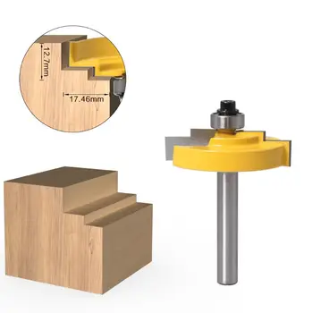 

8/12mm Shank Stepped Rabbet Router Bit Door Window Frame Molding Flash Trimmer