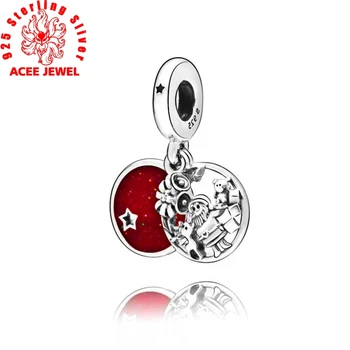

2019 winter New 925 Sterling Silver Beads Santa Love Peace Joy Charms Pendant fit Original Bracelets DIY women Jewelry