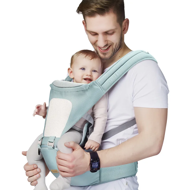 

Good Quality Breathable Cool Baby Waist Hip Carrier Front Holding Multi-functional Baby Accessories Send Windproof Hat