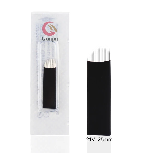 21V Shape Flex Microblading Needle Eyeliner Tattoo Needles 21pins for Tattoo Lamina Tebori Flex Blades V