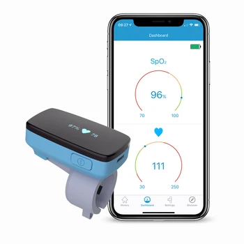 

Overnight Pulse Oximeter with APP Vibration Alert for Sleep Apnea COPD Blood Oxygen Saturation Heart Rate Monitor Viatom SleepO2