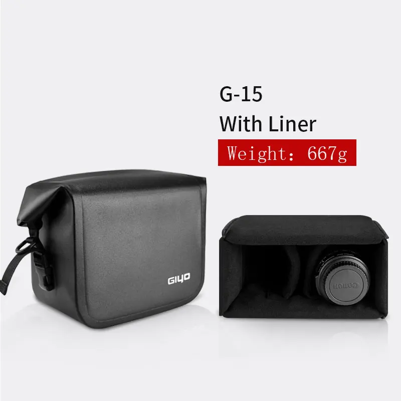 G-15 With Liner GIYO, водонепроницаемая велосипедная сумка на руль, БЫСТРОРАЗЪЕМНАЯ велосипедная сумка для хранения на передней раме, велосипедная корзина, сумка для путешествий, повседневная велосипедная сумка - Цвет: G-15 With Liner