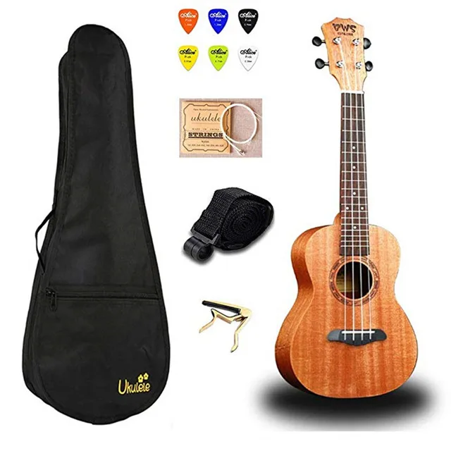 Rosefinch 21 дюймов Гавайские гитары укулеле для начинающих Гавайские гитары укулеле с сумкой медиаторы тюнер концертный Уке для детей подарок UK2116C - Цвет: UK2116S