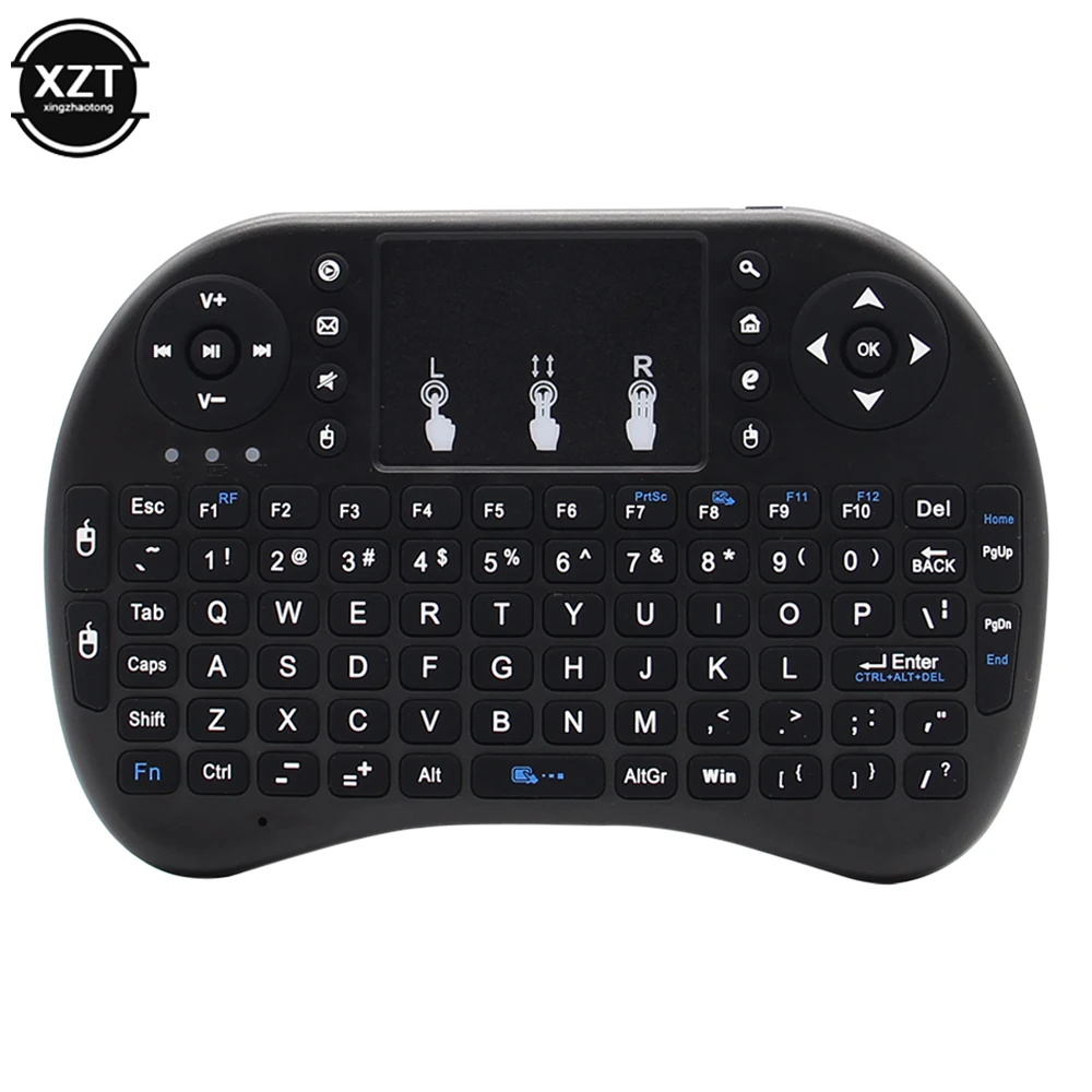 Teclado sem Fio Retroiluminado 2.4ghz Mini Inglês Russo Touchpad Teclado ar Mouse Controle Remoto para Portátil Caixa de tv Projetor i8 - Imagem 2