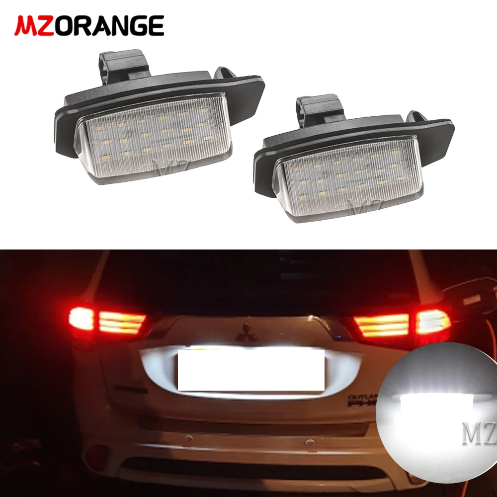 MZORANGE 2 ×LED освесветильник номерного знака Лампа для Mitsubishi Outlander автозапчасти