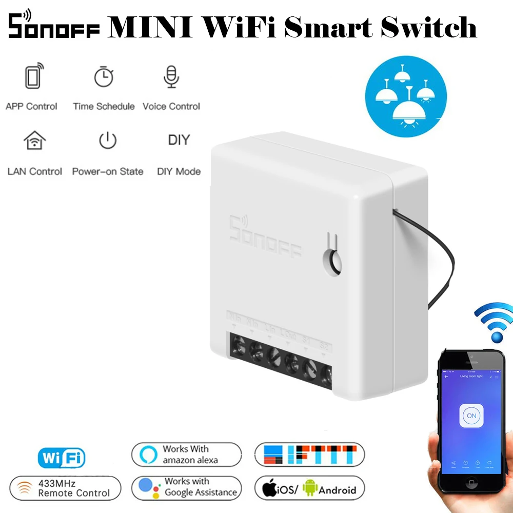 SONOFF мини приложение/LAN/голосовое дистанционное управление WiFi смарт