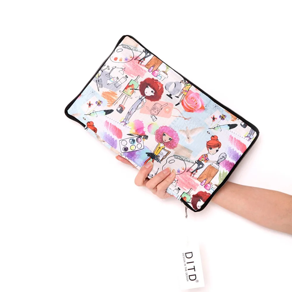 Foldable Travel Bag Women Large Capacity Portable Shoulder Duffle Bag Cartoon Printing Waterproof Weekend Luggage Tote Wholesale