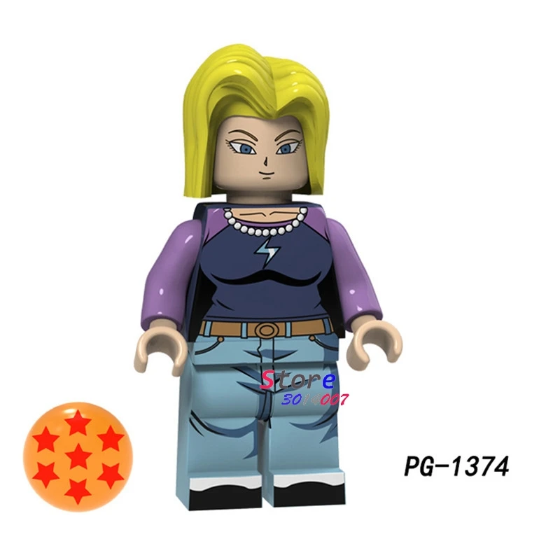 Один строительный конструктор Dragon Ball Z Goku Gotenks Torankusu Tien Shinhan Android 18 лазурит Коллекция игрушек для детей - Цвет: PG1374