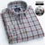 NEW 100% Cotton 7XL Striped Shirt For Mens Long Sleeve Casual Slim Fit Business Male Dress Shirts Thick Work Shirts Men Clothing 27