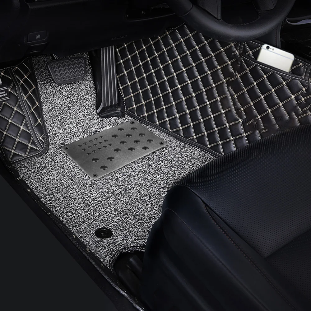 Car Floor Mat Foot Heel Scuff Plate Non-slip Carpet Patch Auto Alloy Silver Cover Anti-skid Pad Universal Interior Accessories