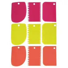 3 шт./компл. торт скребок тесто торт скребок для мастики торт выпечки Пластик инструмент лопатки для теста неровные края фрезы