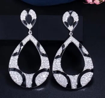 

free shipping wholesale 2paris/lots noble diamond crystal stone leapard desidn lady's earings up-market gift 39y