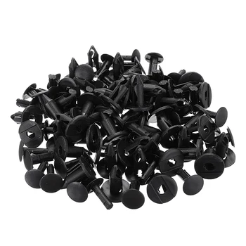 

For Nissan 50pcs 8mm Hole Plastic Black Car Fender Trim Rivets Fastener Bumper Mounting Rivet Body Trim Clip