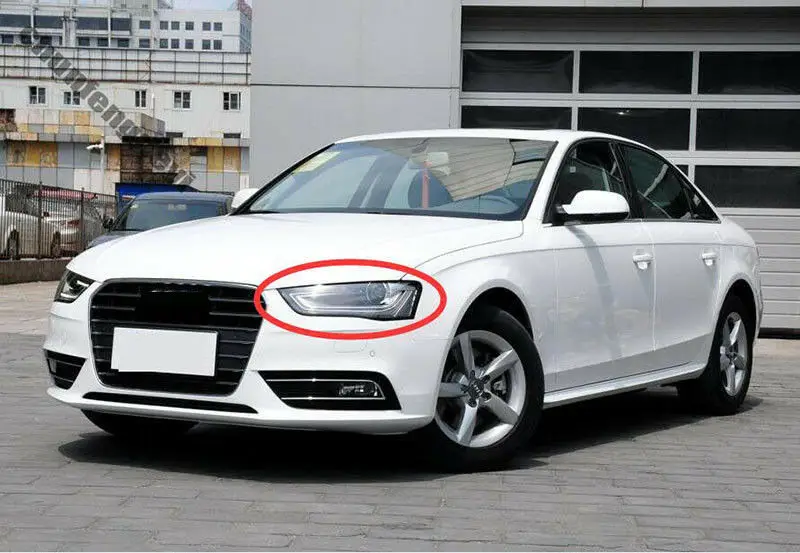 Для Audi A4 2013 2014 2015 2 шт. левая и правая передняя крышка для фар + клей|Абажуры| |