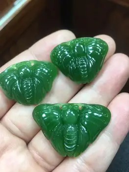 

Natural Wada yu green butterfly pendant pendant yu butterfly ice Bottom Butterfly