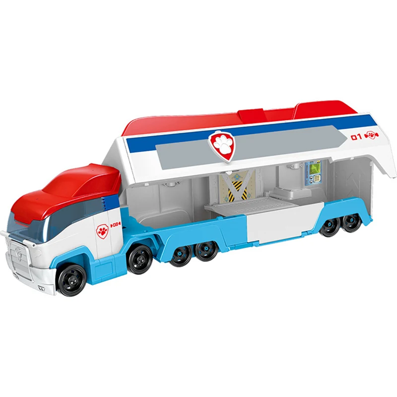 Skup Paw Patrol zestaw zabawek mobilny Rescue duży autobus samochód pcv model postaci Patrulla Canina zabawka dla dzieci urodziny prezenty 2A17