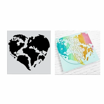 

2020 New 3D The World Metal Cutting Dies and Clear Stamps Scrapbooking For Paper Making Embossing Frame Card Craft Sets