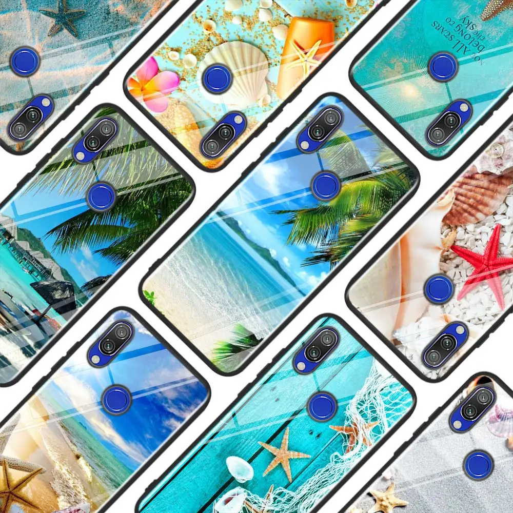 

Starfish Sea Beach Fashion for Xiaomi Redmi Note 8 7 6 5 4X 4 K20 Pro 7A 6A 6 S2 5A Plus Super Bright Black Phone Case