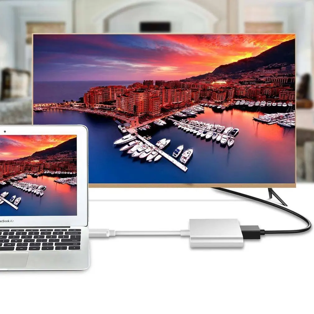 USB-C к HDMI 3 в 1 кабель конвертер для Apple Macbook USB 3,1 Thunderbolt 3 type C переключатель к HDMI 4K концентратор адаптер кабель 1080P