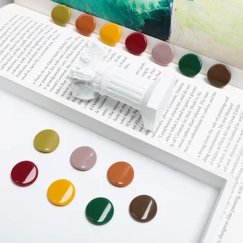 

autumn and winter color round bent small-edge cute acrylic patch DIY hand-made ornament earring nail accessory material