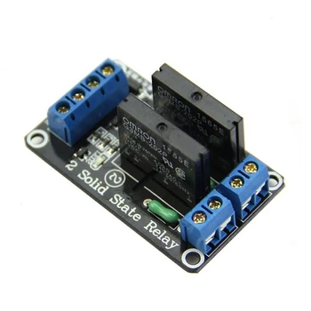 

Fashion5V 2 Channel Solid State Relay Module with Resistive Fuse High Level Trigger for Arduino