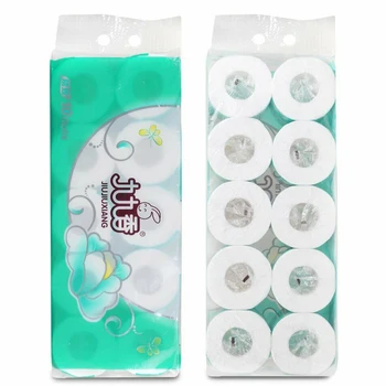 

10rolls Facial Napkin Soft Daily Office School Household No Fragrance Cleaning Tool Wood Pulp Living Room Toilet Paper 4 Layers
