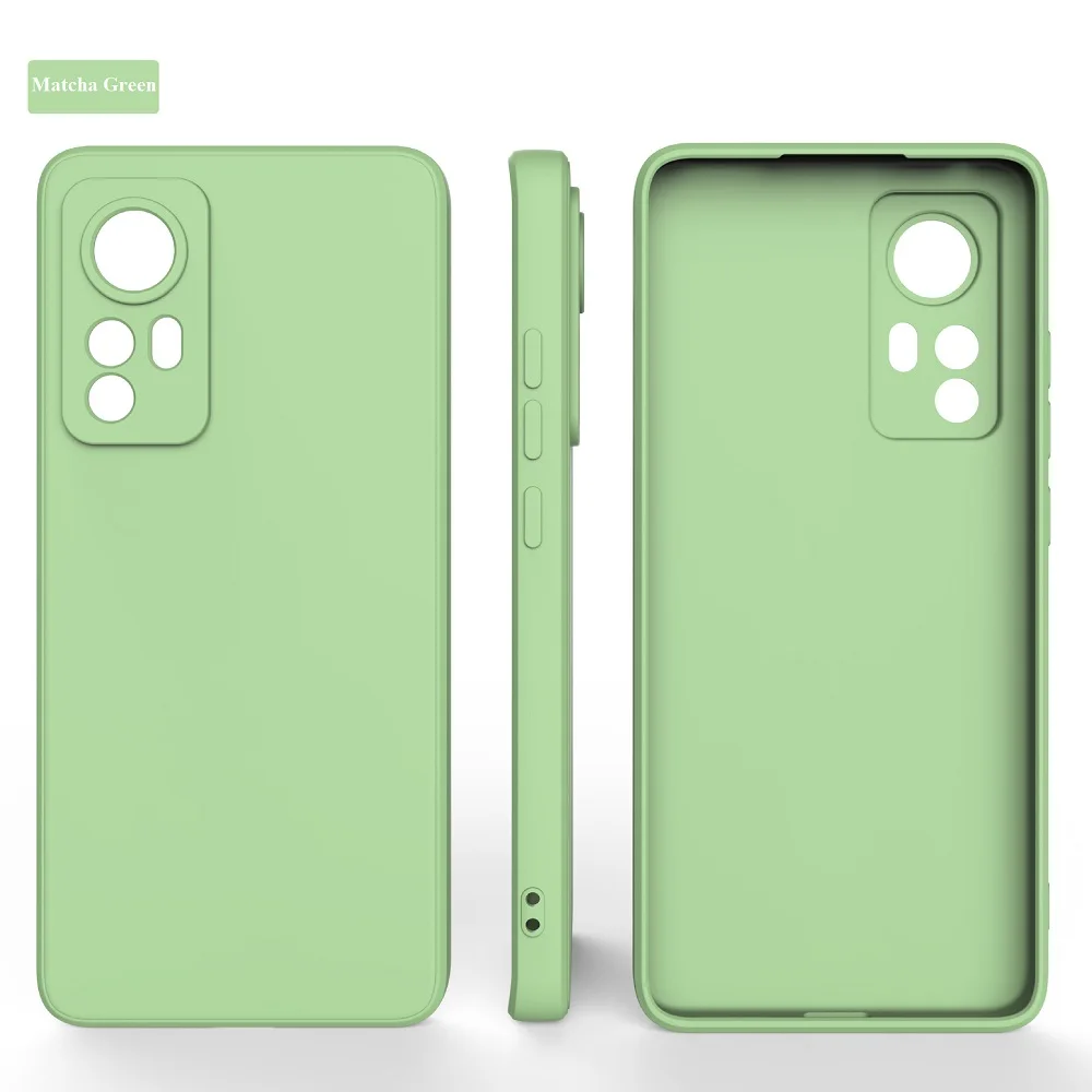 For Xiaomi 12 Pro Ultra Straight Edge All-inclusive Lens Mobile Phone Case Matte Soft TPU Cover Anti-scratch Protective _voghion.com