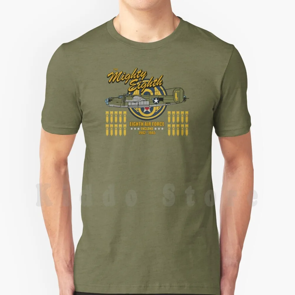 Il Potente Eighth-B-24 Liberatore Ottava Air Force T Shirt Uomo Cotone Cotone S-6Xl Americana Vintage Retrò Ww2 Seconda Guerra Mondiale