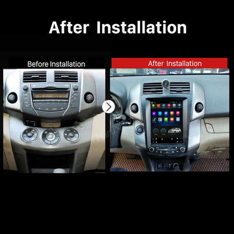 KiriNavi вертикальный экран Tesla стиль Android 8,1 10," Автомагнитола для Toyota Rav4 Gps навигация автомобильный мультимедийный плеер 2006-2012
