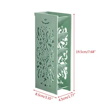 

4 Grid Desktop Pen Holder Office School Standing Storage Case Pencil Organizer