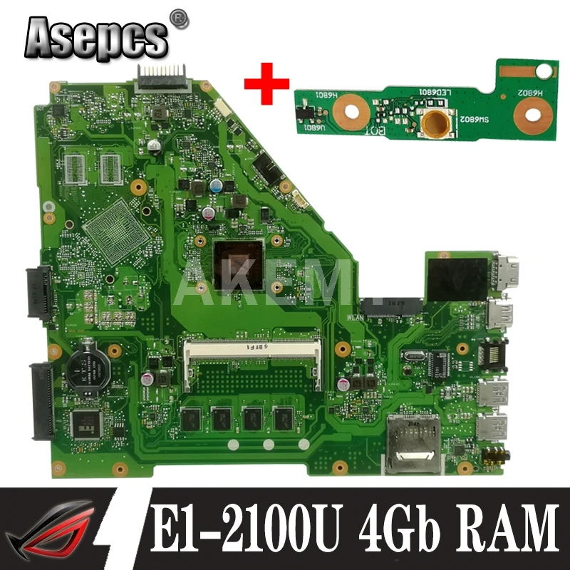 X550WA материнская плата E1-2100U 4 Гб Оперативная память для For Asus X550 X552W X550WE X550W D552W