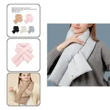 Useful Winter Puffer Scarf Ultra Light Lint Premium Down Filled Puffer Scarf  Women Down Scarf    Winter Puffer Scarf