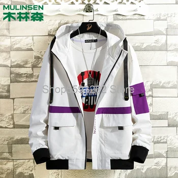 

Jacket men's trend hooded jacket casual youth student jacket men's jacket large size