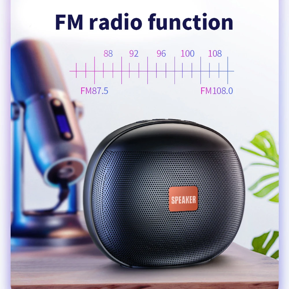 

Mini Portable Bluetooth Speaker Wireless Bass Boombox Waterproof Outdoor Speaker Support AUX TF USB Subwoofer Stereo Loudspeaker