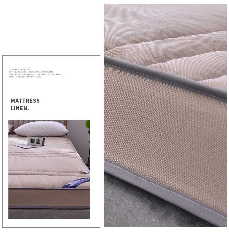 4D Breathable flax Mattress Foldable Floor Tatami student dormitory Comfortable soft sponge Mattress twin queen king size