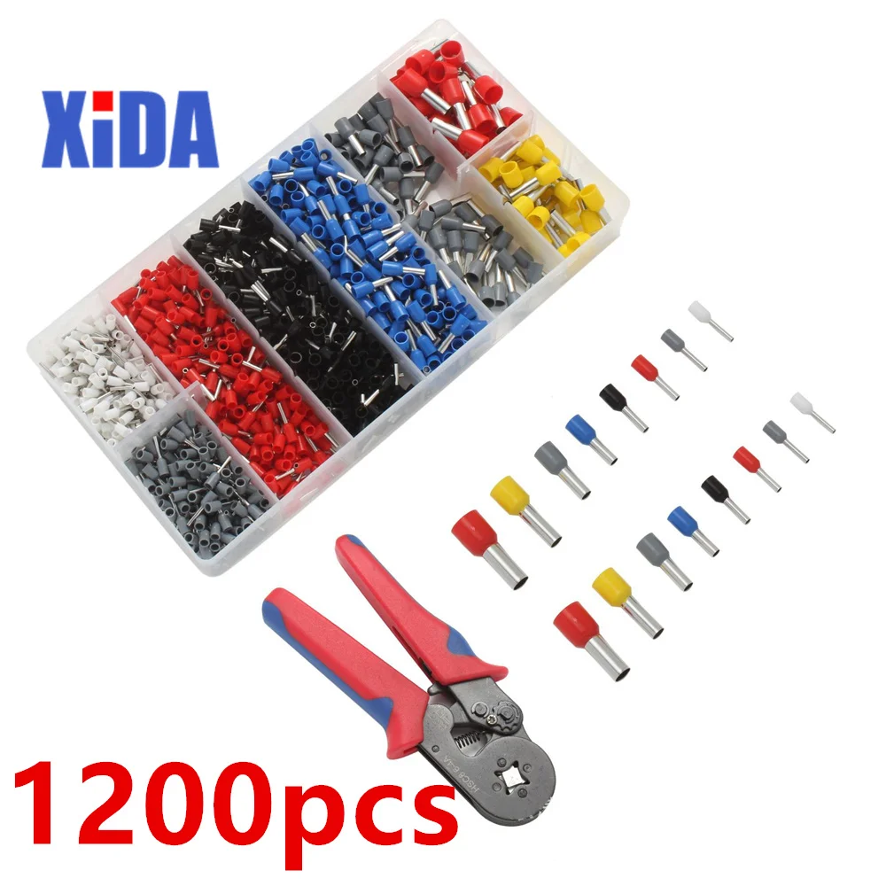 

1200pcs/Box Wire Terminal Crimp Connector Insulated Uninsulated Wire End Ferrules --M25 Free Shipping
