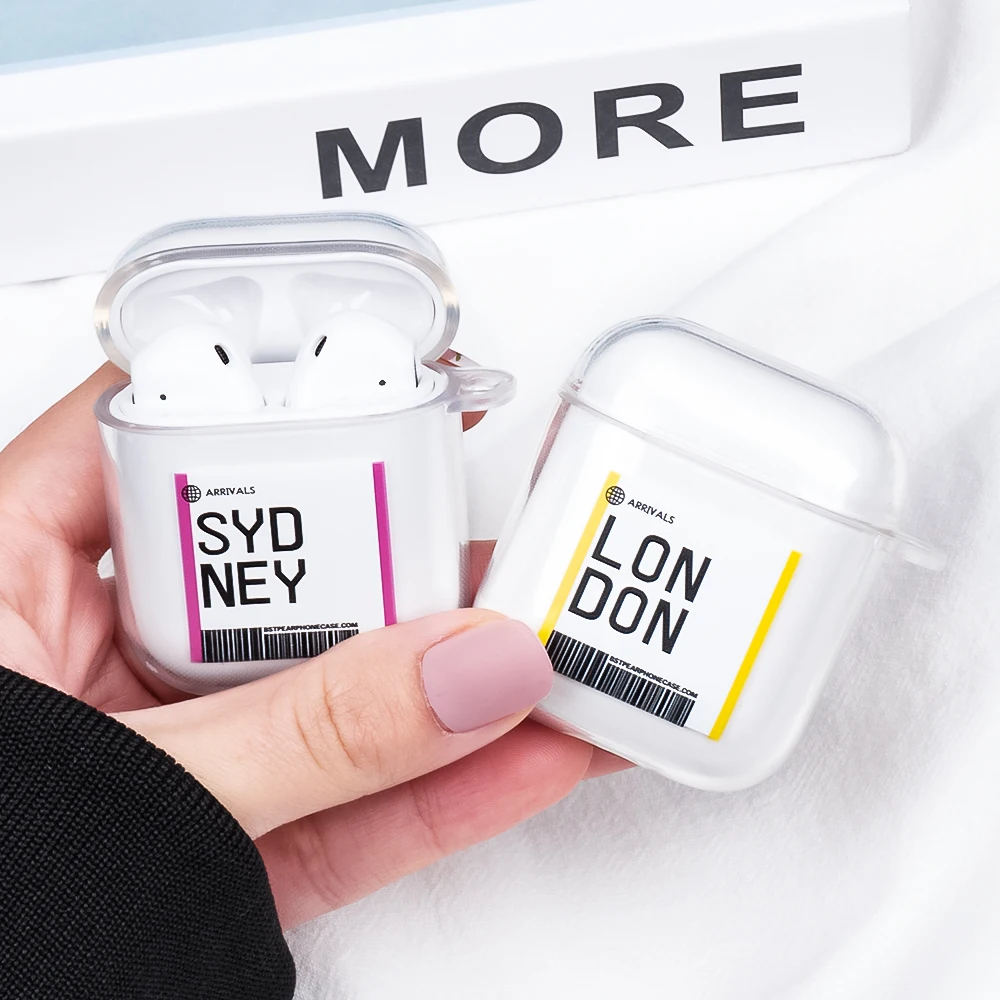 Дорожный Силиконовый противоударный чехол для наушников AirPods 1, 2, прозрачный беспроводной чехол для наушников