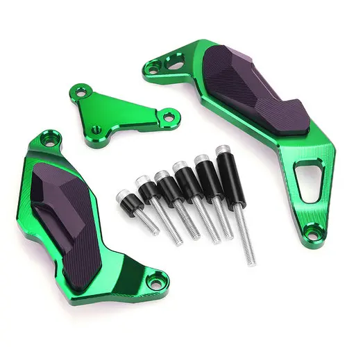 Детали защиты двигателя для Kawasaki NINJA400 от до Краш колодки Рамка аксессуары для мотоциклов ниндзя 400 Защита для мотоцикла - Цвет: Зеленый