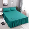 WOSTAR Nordic solid bed sheet cover bedspread summer soft comfort bedding set luxury home textiles single double queen king size 6