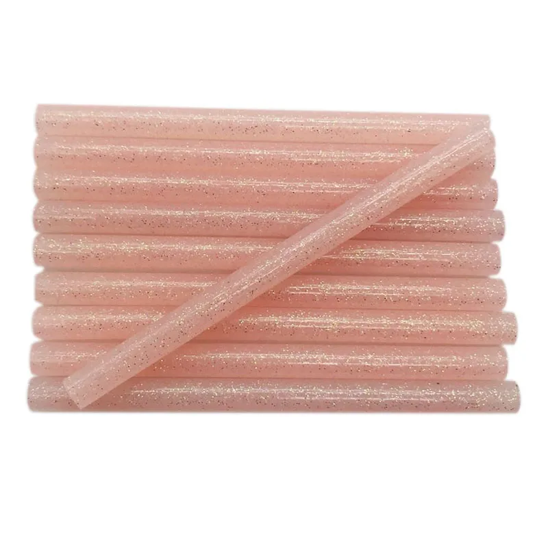 Colored Hot Melt Glue Sticks 7mm Adhesive Light Pink Color Glitter Glue Sticks Professional For Electric Glue Gun Craft Repair 6 sets colored binder dividers professional binder tabs household tab dividers book supply