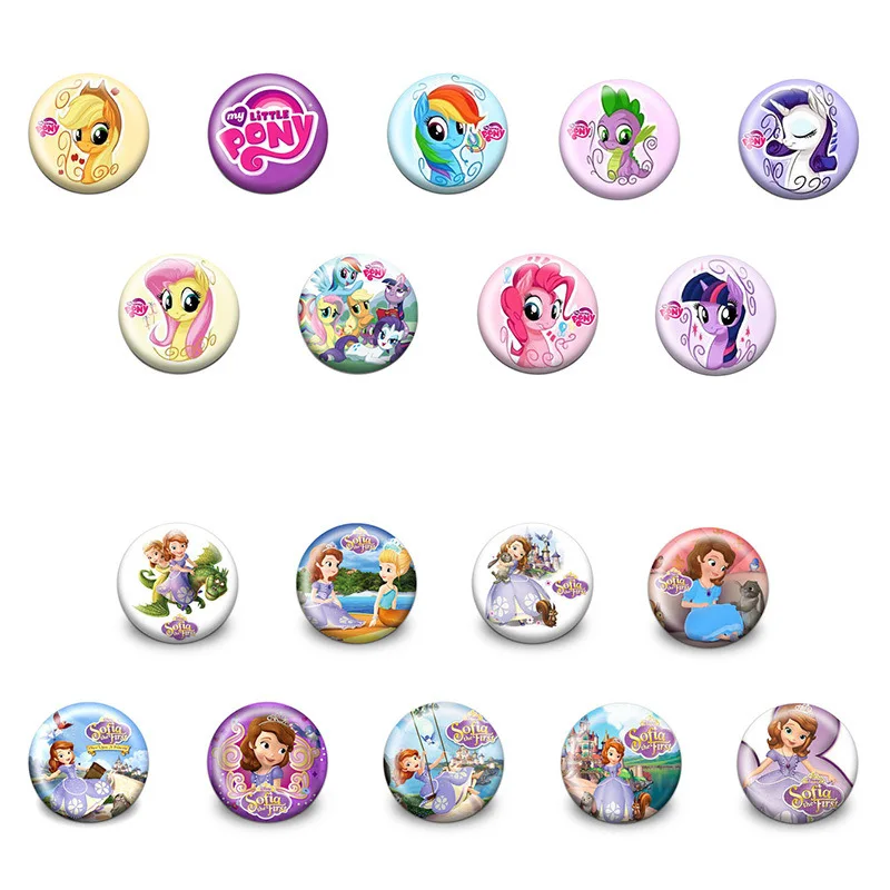 

Small Bottom Column Badge My Little Unicorn Cartoon Reward Badge Circle Decoration Children Brooch Brooch Accessories
