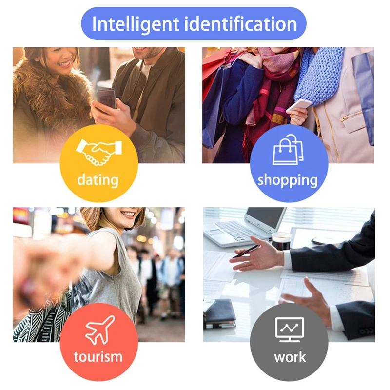 Portable T8 Smart 40 Language Translator Real-Time Speech Voice Translation for Business Travel(Brown