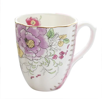 

Chinese Tea Mug Cup Infuser Outdoor Mug Flower Print Porcelain Vintage Tea Cup Retro Style Ceramic Travel Lens Coffee New GG50mk