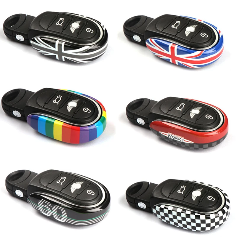 Key Case Cover Chain Union Jack Decoration For Mini Cooper S JCW One D F54 Clubman F55 F56 F57 F60 Countryman Car Accessories