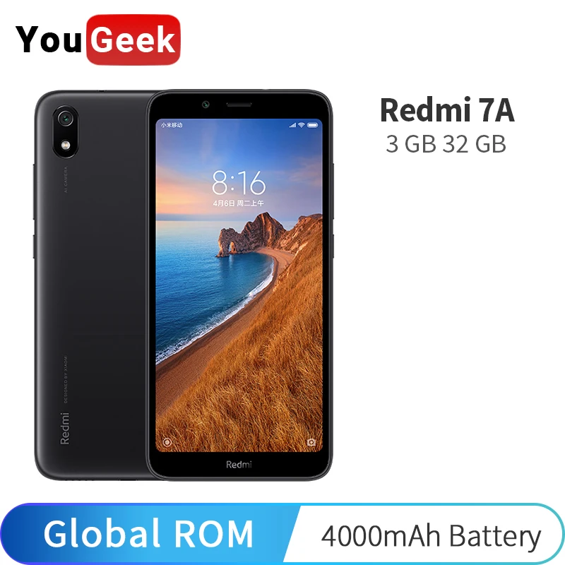 Глобальная прошивка Xiaomi Redmi 7A 7 A 3 Гб оперативной памяти 32 встроенной смартфон