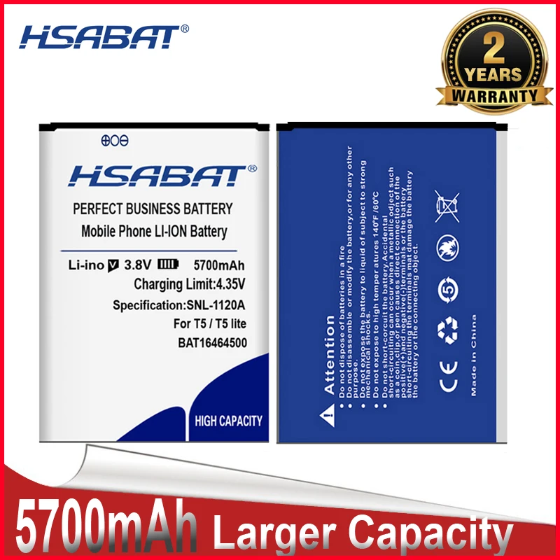 Аккумулятор HSABAT 0 цикл 5700 мАч для BAT16464500 DOOGEE T5 / Lite идеальная замена бесплатная